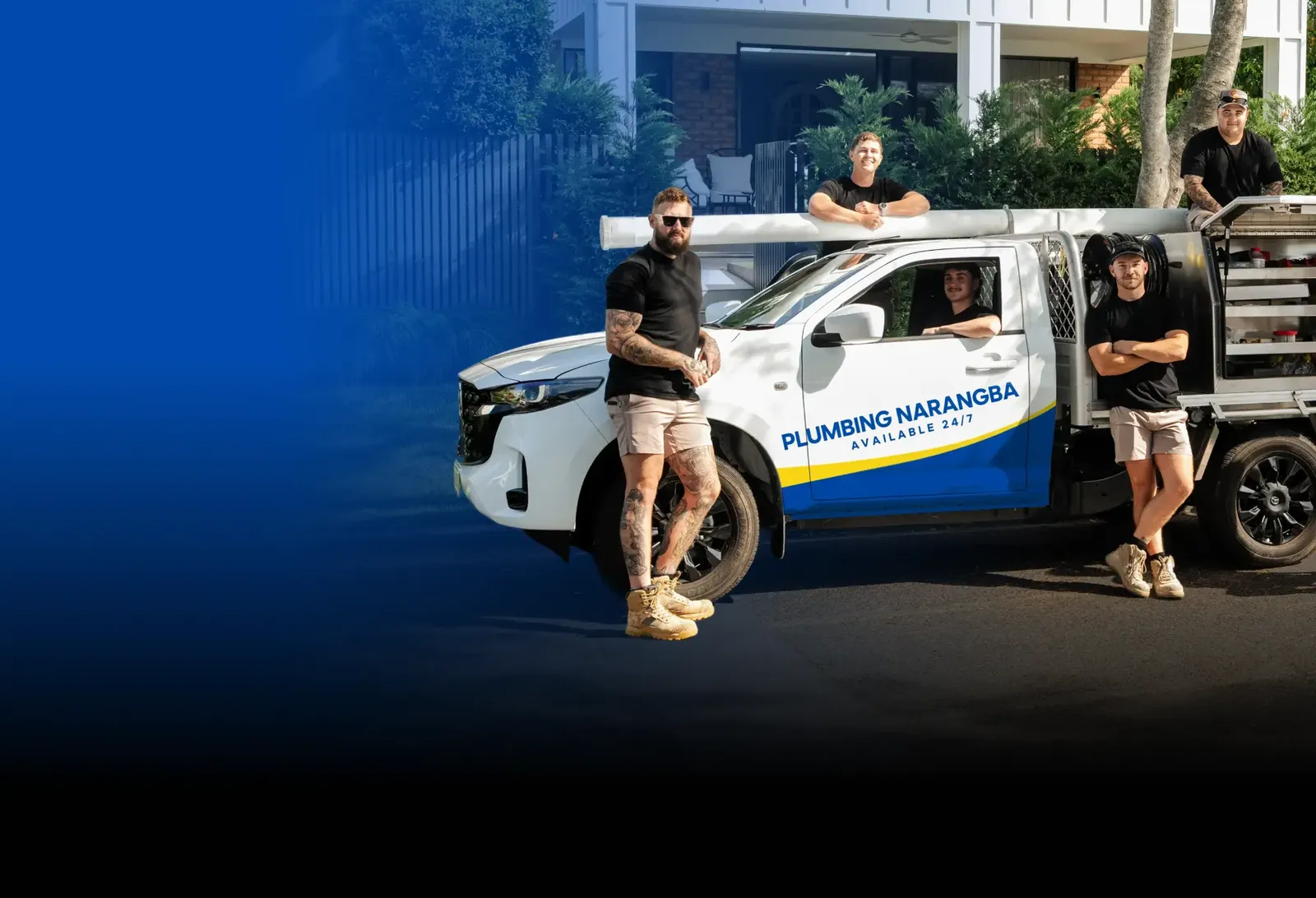 Plumbing Narangba team with the ute